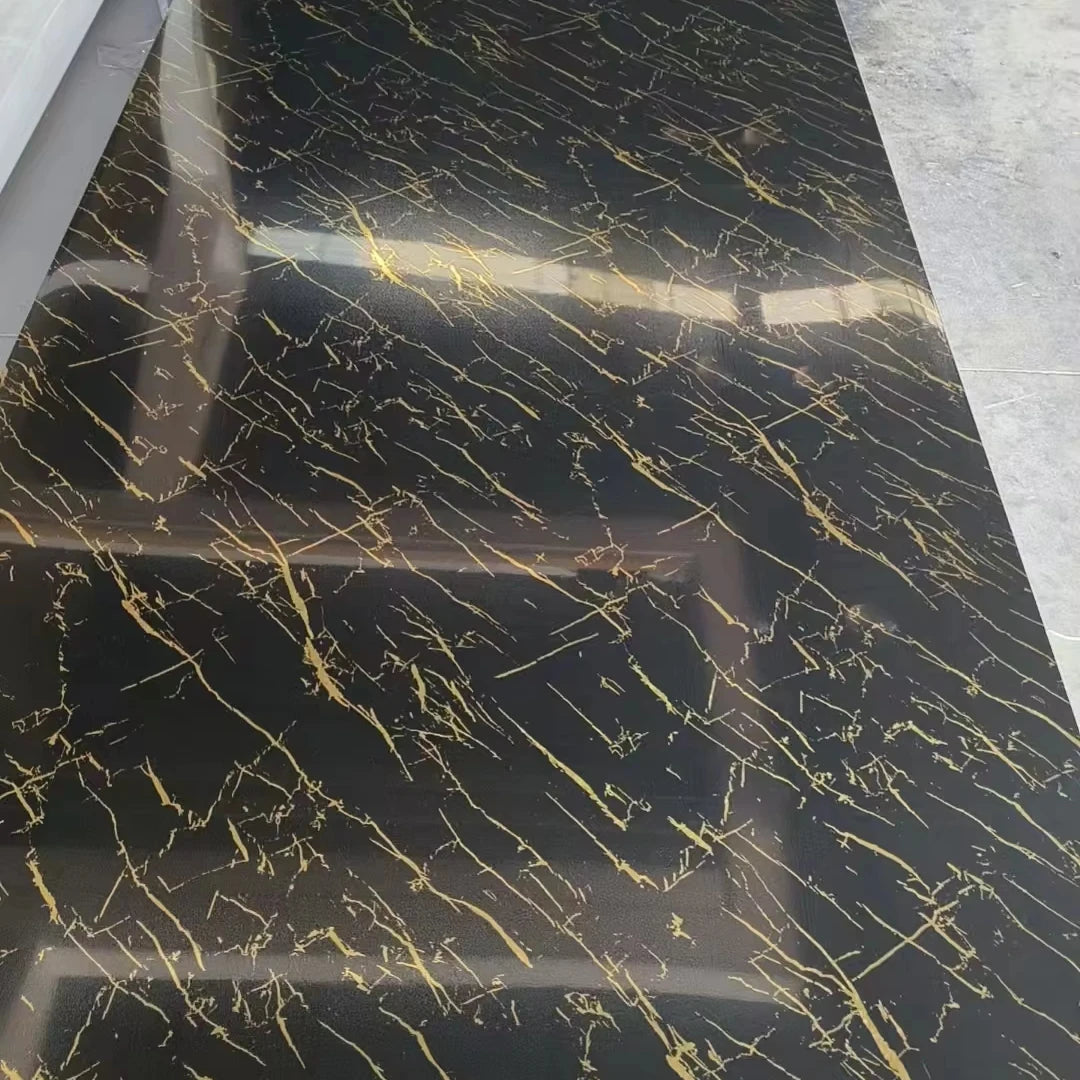 Lightweight 3mm PVC Marble Sheets UV Waterproof Wall Panel for Bathroom and Hotel Easy DIY Installation for Home Projects