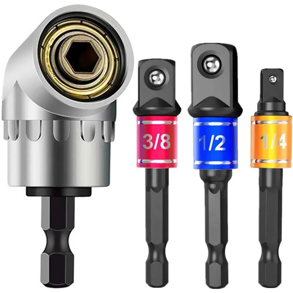 Industrial 3-Piece Set Short Turn Batch Corner Device Square Screwhead Hex Screwdriver Steel +105 Degrees Wind Batch Conversion