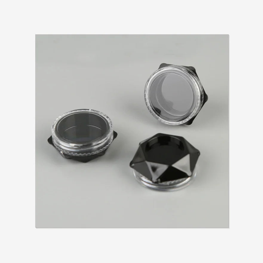 3g Hexagon Cream Jar Cosmetic Empty Pot Travel Sample Cream Container 3g Glitter Jar