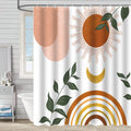 Luxury Modern Eco-Friendly 100% Polyester Waterproof Custom Printed Bohemian Shower Curtain Hooks for Home Hotel Bathroom Custom
