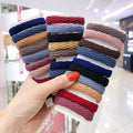Wholesale Checker Striped Crunchies Hair Rubber Band Accessories Towel Thick Basic Elastic Nylon Seamless Hair Ties