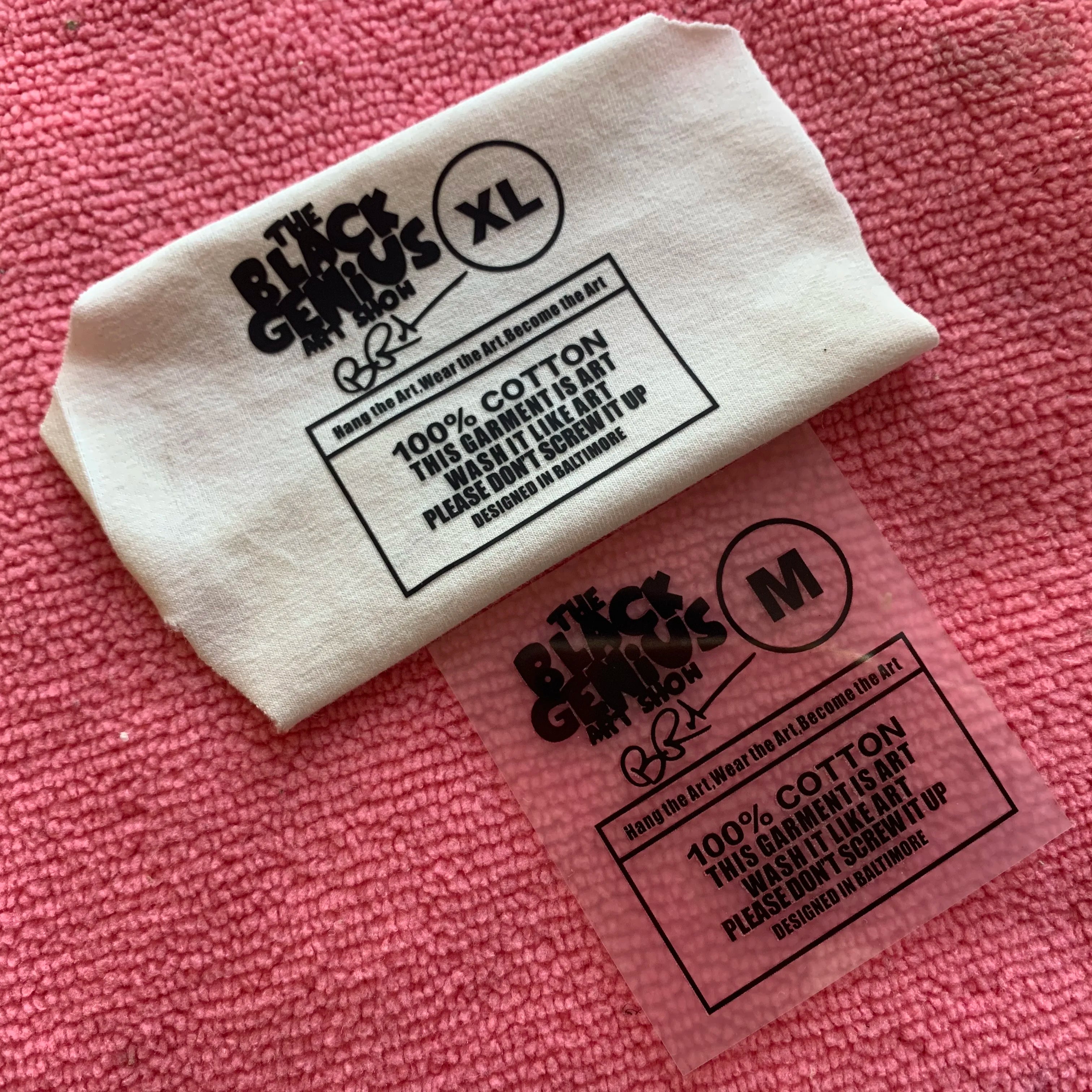 Washing 30 Times Iron on Transfer Labelcare Instruction Heat Transfer Label With Sizes