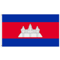 3x5Ft Cambodia Flag Polyester With Two Brass Grommets Single Layer Hanging Outdoor and Indoor Deco