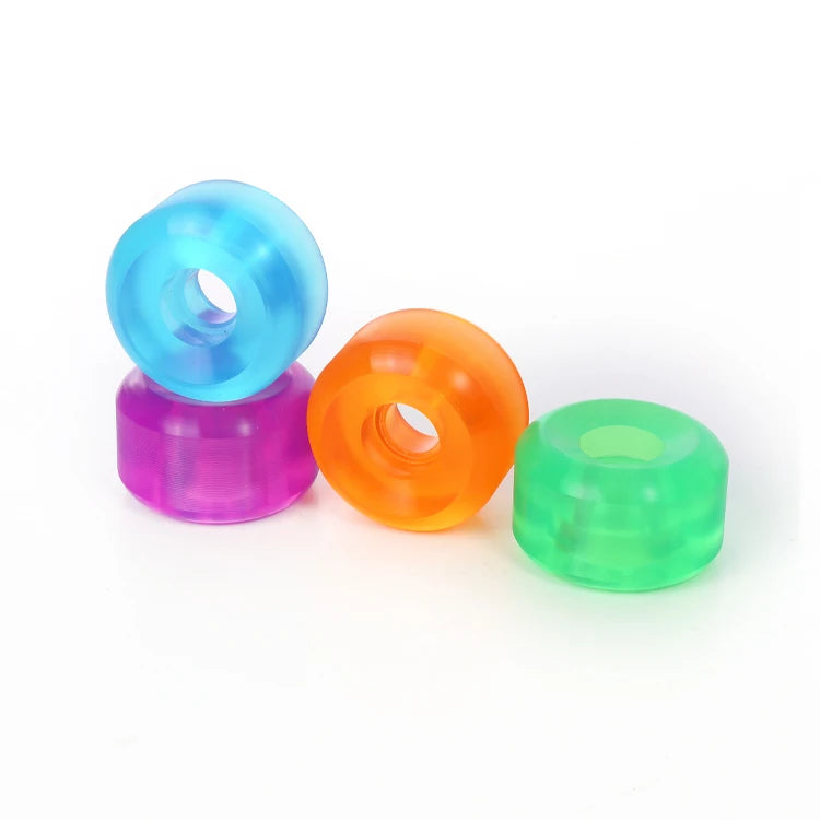 Wholesale clear Transparent Color Skateboard Wheel  OEM Custom Polyurethane Street Skateboard Wheels