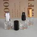 5ml Cylinder Thick Bottom Glass Perfume Bottle Mini Pocket  Refillable Glass Perfume Spray Bottle with Aluminum Lid