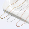0.6mm Box Chain Real 18K Yellow Gold Rose White Gold Chain by Gram in Roll Per Meter