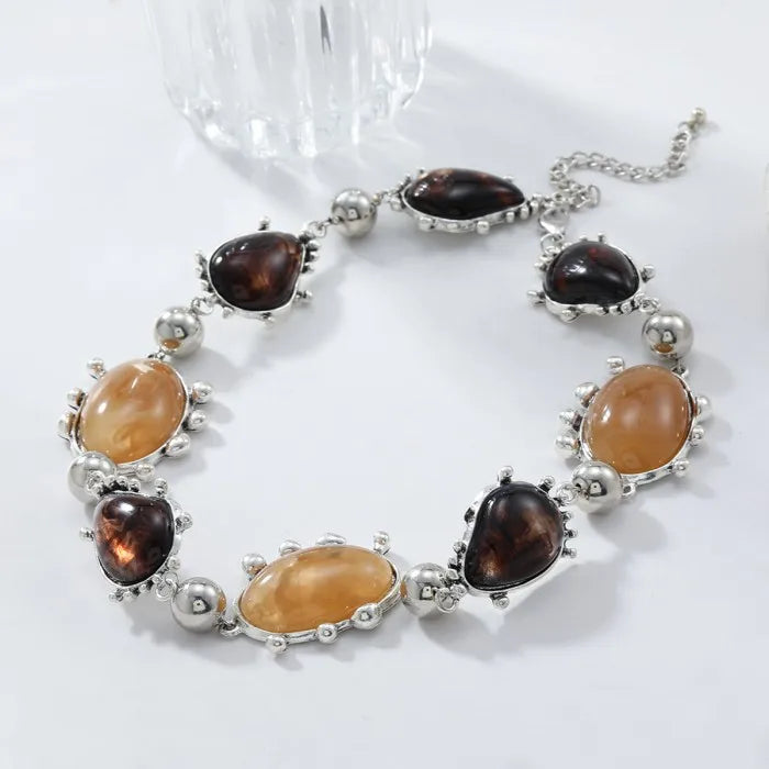 Fashion tiger Eye Pendant Necklace Earring Set