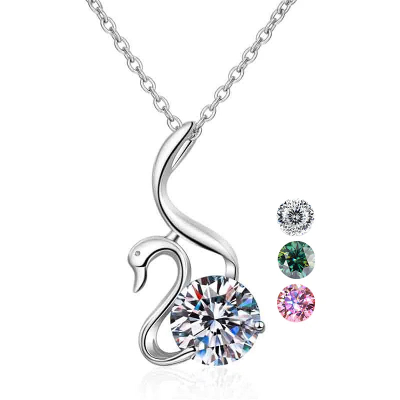 Wholesale Jewelry 18k Gold Plated Pendant 925 Sterling Silver Necklace Custom 2ct Fine Luxury Moissanite Women