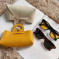 Ready to Ship YY Brand PU Leather Soft Sunglasses Bag Fashion Portable Hand Woven Glasses Box Pouch 5 in