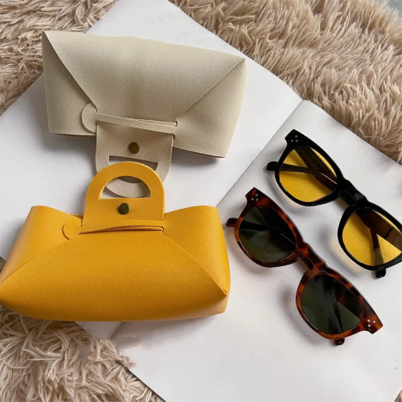Ready to Ship YY Brand PU Leather Soft Sunglasses Bag Fashion Portable Hand Woven Glasses Box Pouch 5 in