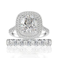 New Sterling Silver Fashion Luxury Surrounding Row Ring 8*9Mm High Carbon Ring Female Hot Sale