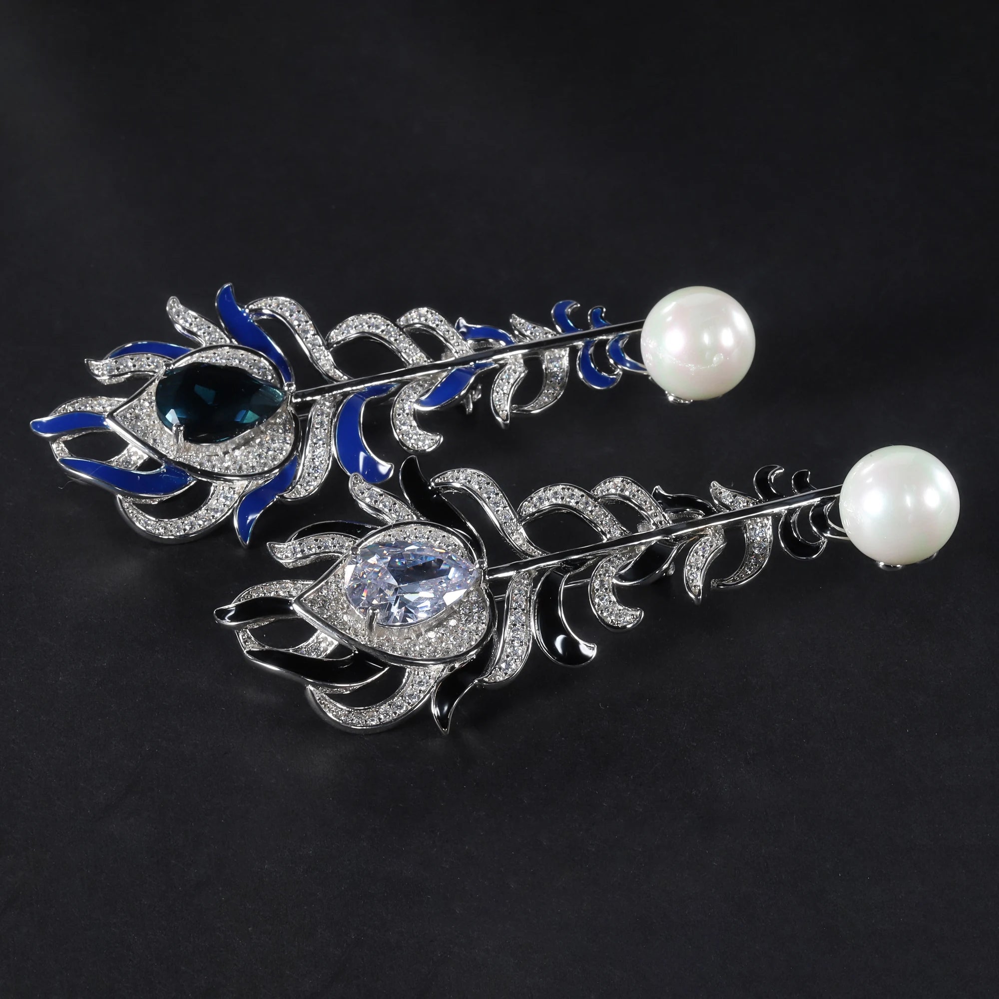 F9919 Abiding Jewelry Manufacturer Custom 12mm Shell Pearl Brooches 925 Sterling Silver Women Pins Custom Brooch
