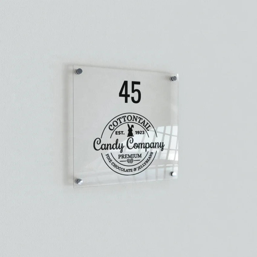 Wall Mounted Office Door Sign Business Logo Plaque Company Acrylic Sign Display