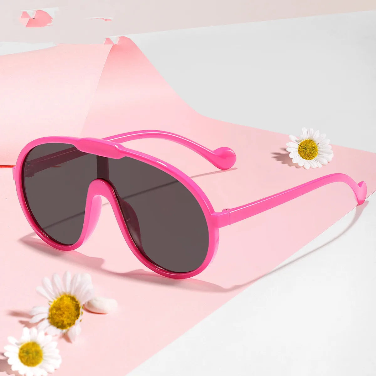 2024 New Arrivals Fashion One Piece Sun Glasses Uv protection Designer Plastic Oversized Outdoor Shades Sunglasses for Ladies