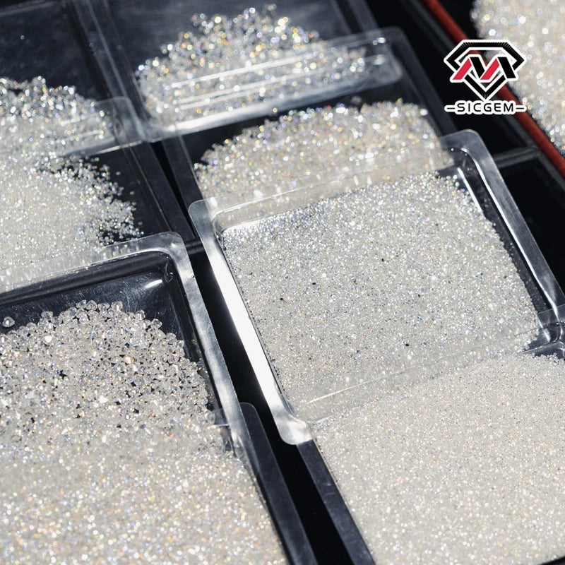 SICGEM Moissanite Direct From Manufacturer White DEF Color Grade VVS1 Clarity Loose Melee Moissanite