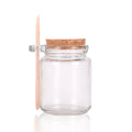 8oz 250ml Glass Empty Bath Salt Jar 100ml Round Honey Pudding Transparent Storage Container With Cork Wooden Spoon Packaging