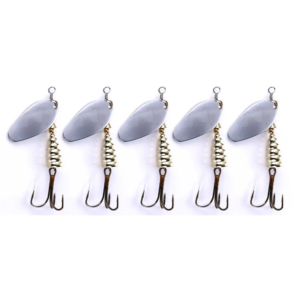 7CM 9G Artificial Metal Pike Spoon Sinking Jig Rattle Sound Vibration Fishing Lure Spinner Bait