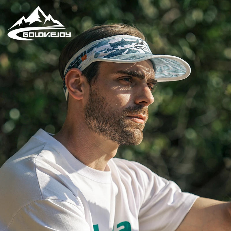 GOLOVEJOY Rts Custom Logo Embroidery Sun Visor Hat Outdoor Sport Beach Running Golf Visor Cap for Women Men Contrast Adjustable