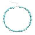 Bohemian Turquoise Chokers Necklace Natural Chip Stone Healing Crystal  Necklaces for Women