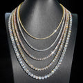 Drop Shipping GRA Certificated Sterling Silver Tennis Bracelet 2mm 3mm 4mm 5mm 6.5mm Vvs Moissanite Tennis Chain Necklace