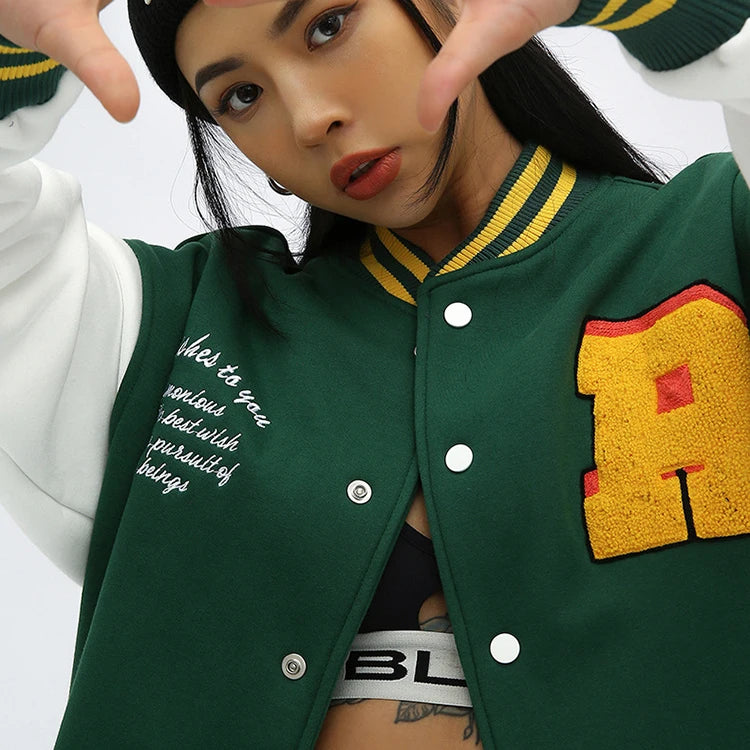 Winter Fashion Custom Embroidery Chenille Letter Patch Xxl Plus Size Unisex Men's Letterman Varsity Baseball Jacket