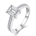 European and American Fashion Ring S925 Silver Wedding Jewelry with Artificial Inlaid Moissanite Hot-Selling