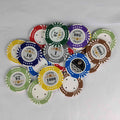 New Star Design Non Poker Chips with Custom Logo & Denomination 14g Clay+Metal Gambling Game LANGE Brand