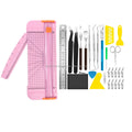Crafts Weeding Tools for Vinyl KitUtility Knife Set with 12Inch Paper Cutter Trimmer for ScrapbookingSilhouettesCameos