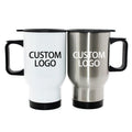 Business Style Stainless Steel Tumbler Sublimation Sport and Travel Mug White Silver Car Tumbler with Blank Printing Bottles