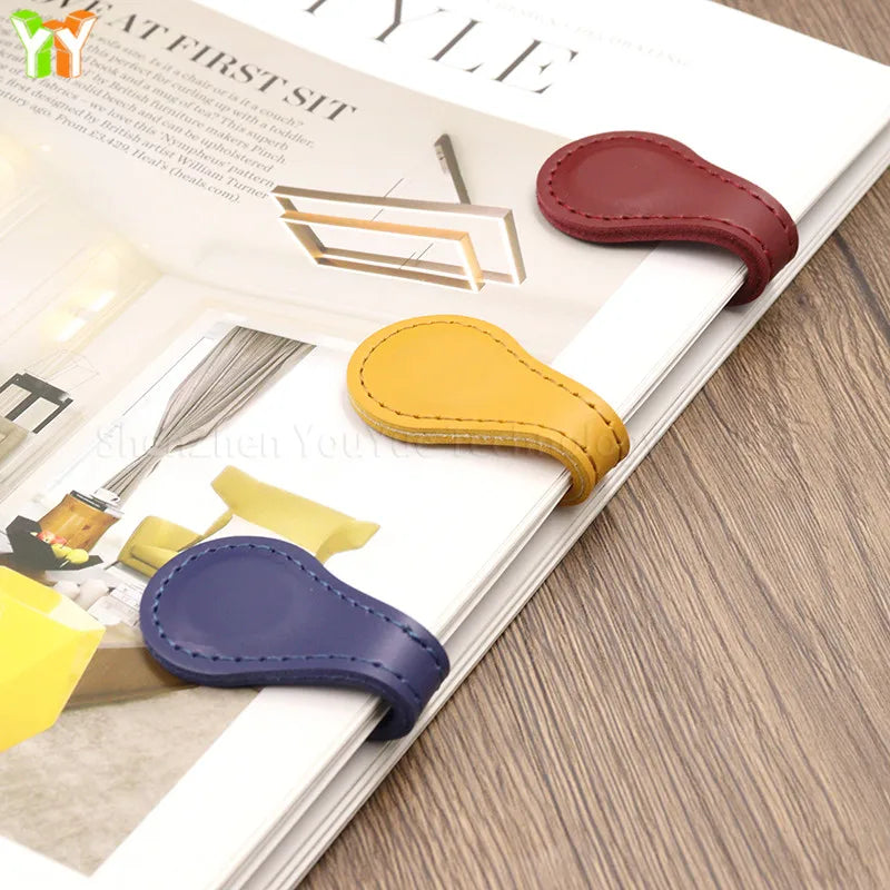 Factory Ready Leather Magnetic Bookmark Planner Clip Aesthetic Paper Clip Book Page Marker Book Lover Gifts