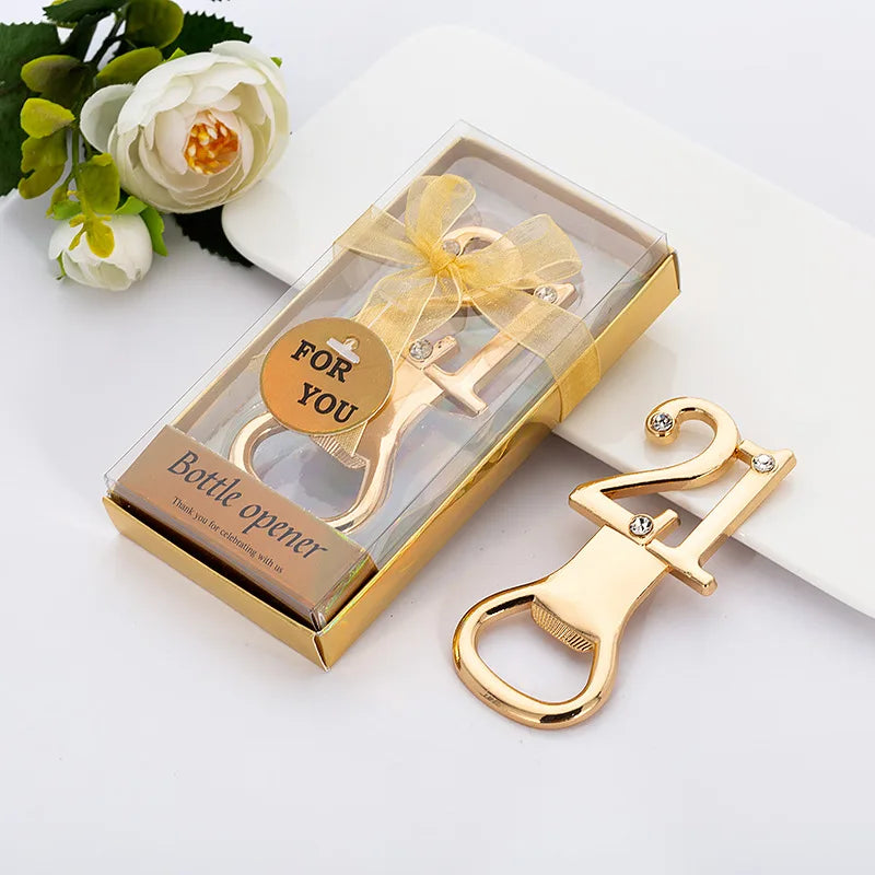Wedding Souvenir Gift Number Beer Opener Wedding Favor Beer Bottle Opener