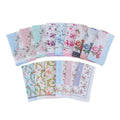 Women's Vintage 17*17in Floral Printing Handkerchiefs Assorted Colors Ladies Soft Combed Cotton Hankies for Wedding Gifting
