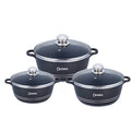 6PCS Cookingware Set 32/36/40cm Large Capacity Casserole Non Stick Cooking Pot Aluminum Non-stick Cookware