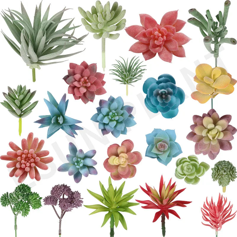 L184  Hot Sale Real Touch Home Decor Artificial Plants DIY Live Succulent Plants Mini Cactus Succulent for Home Deco