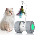 Interactive Cat Toys for Indoor Cats Automatic Kitten Toys Electronic With Mouse and 3 Feathers for Cats to Play Alone