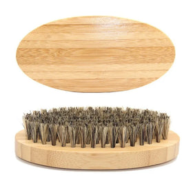 Beard Brush Men Natural Boar Bristle Wood Handle Pocket Mustache Beard Grooming Comb Brush