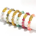 Unisex Feng Shui Beads Pixiu Agate Bracelet Male Lucky Color Change Pixiu Stone Bracelet Good Luck Bracelet for Women Men