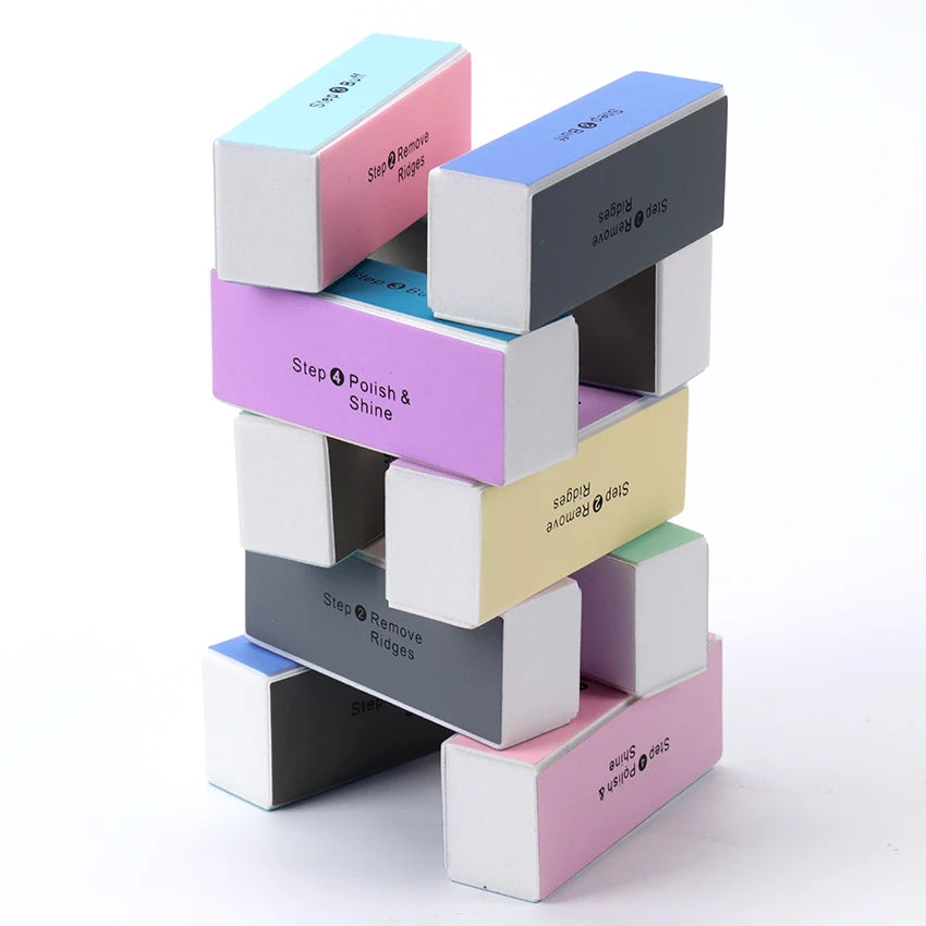 nails salon professional product block 4sides nail buffer sponge