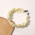 2022 New Fashion Designer Solid Color Hair Band Hoop Hair Accessories Pure Color Wide Wrinkle Headbands for Women