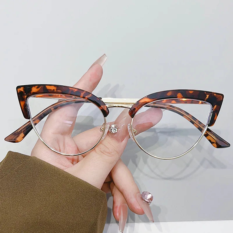 XY36524 Cat Eye Blue Light Blocking Glasses Wholesale Custom Anti Blue Ray Computer Eyewear Stylish Optical Frames for Women