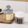 Smart Kitchen Tools Portable Outdoor BBQ Flip Cover Four Grid Pepper Powder Spice Box Transparent Seasoning Shaker PS Plastic
