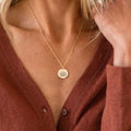 316L Stainless Steel 15mm Round Disc Custom Engraved 12 Months Leaves Cactus Sunflower Birth Flowers Necklaces