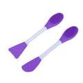 Eco-friendly Double-Head Silicone Spa Brush Synthetic Hair Multi-color Cheek Care Angular Blush Style Shaving Brush Compatible