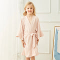 FUNG 6008 Women Satin Chiffon Ruffle Robe For Bride Bridesmaid Wedding Party Wear