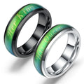 2025 Fashion Creative Trend Stainless Steel Smart Thermochromic Ring Love Couple Her King His Queen Ring