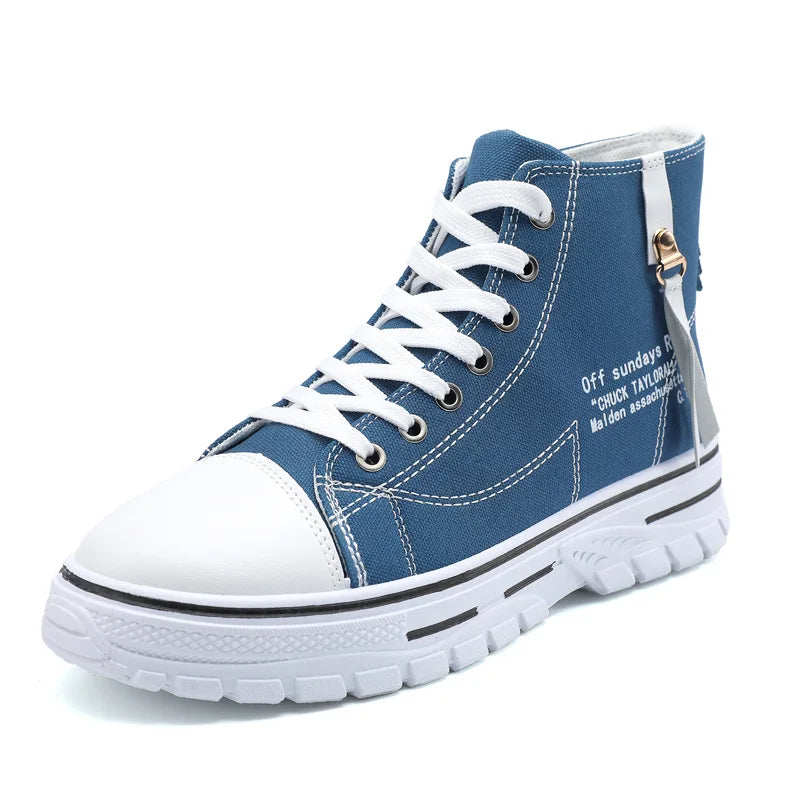 High Cut Shoes Wholesale Online Blue Color Sneakers Male Shoes for Men