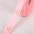 Manufacturer  Wholesale Custom logo 3D  Embossed Gold Foil  Polyester Ribbon