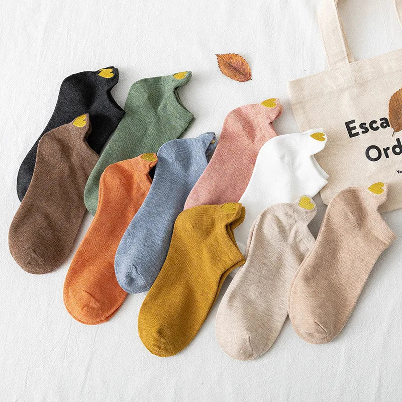 Cheap Custom Embroidery Ankle Socks Candy Color Short Cotton Sport Socks for Men Women Socks