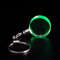 Factory Wholesale K9 Glass Keychain Custom 3d Laser Engraving Led Light Glass Frame Keychain for Wedding Gift