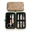 Professional 5 in 1 Manicure & Pedicure Set Stainless Steel Portable Nail Clippers with Luxury Case